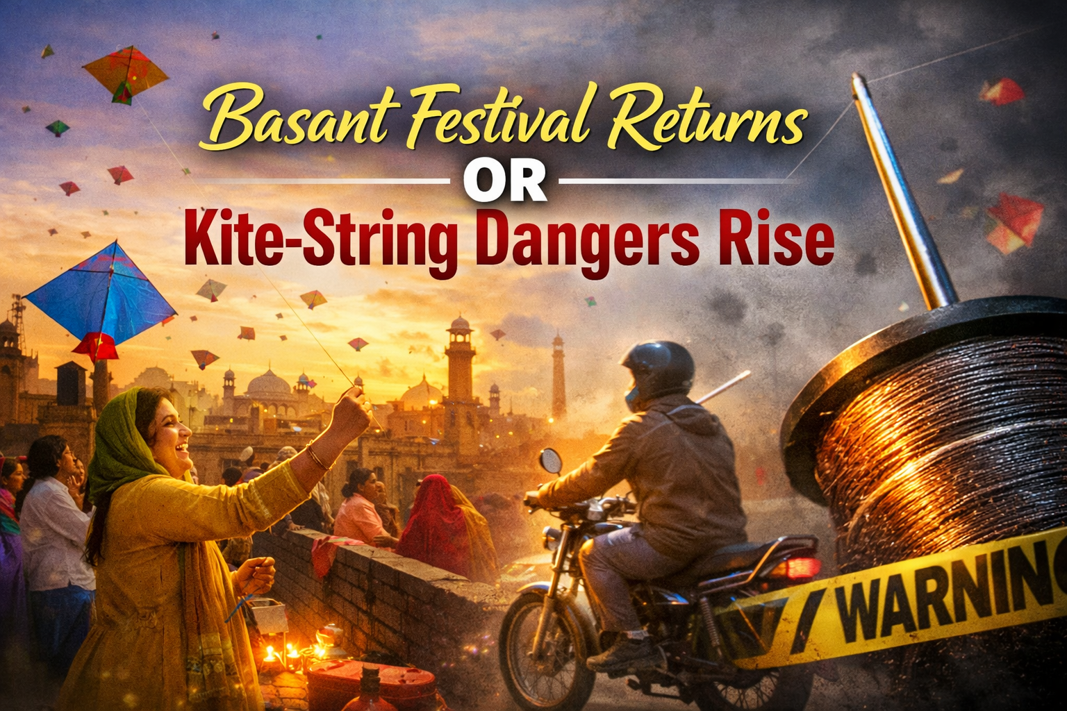 Basant Festival returns as kite-string dangers rise in Lahore