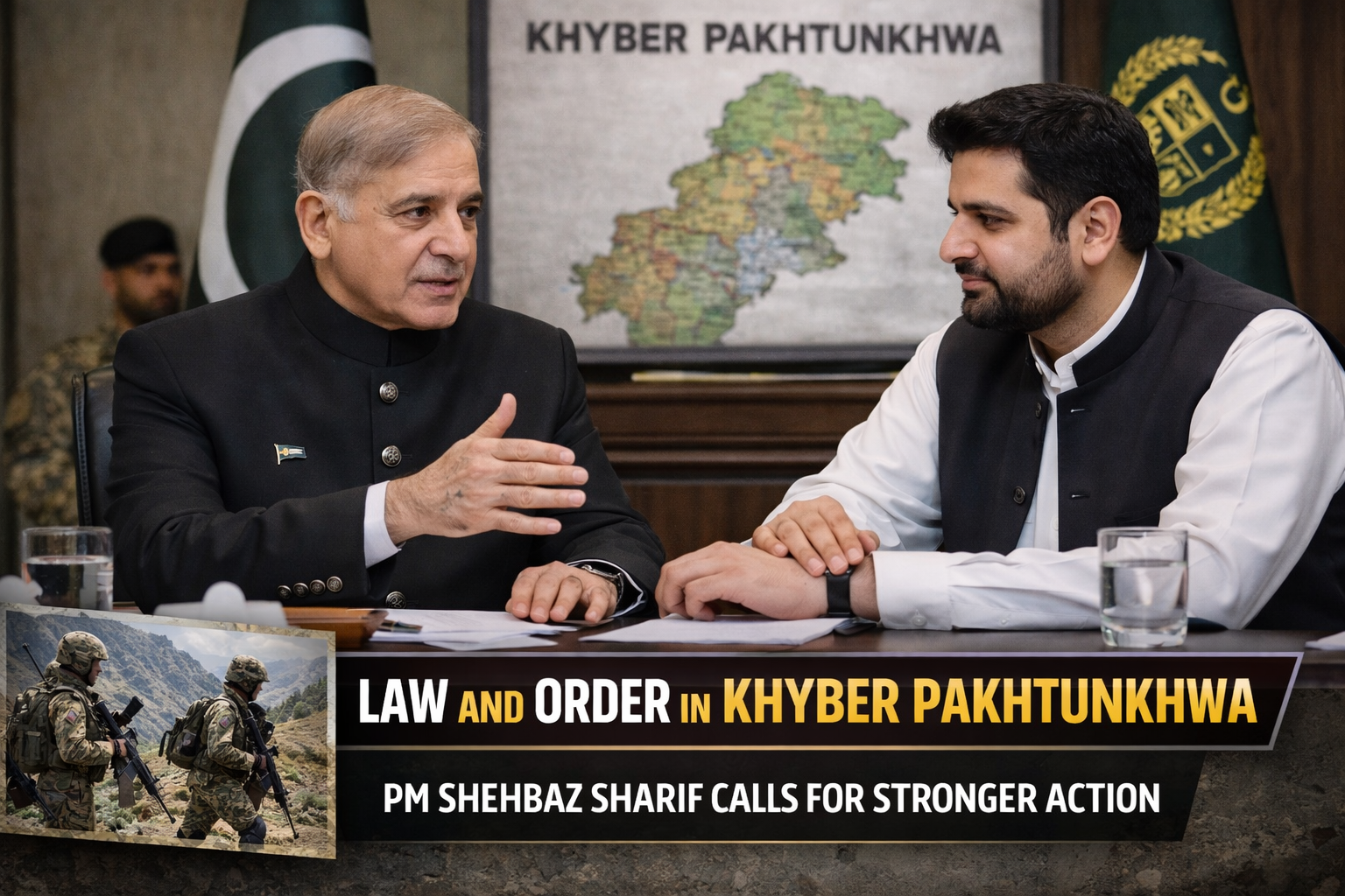 Law and order in Khyber Pakhtunkhwa discussed as PM Shehbaz Sharif meets KP chief minister