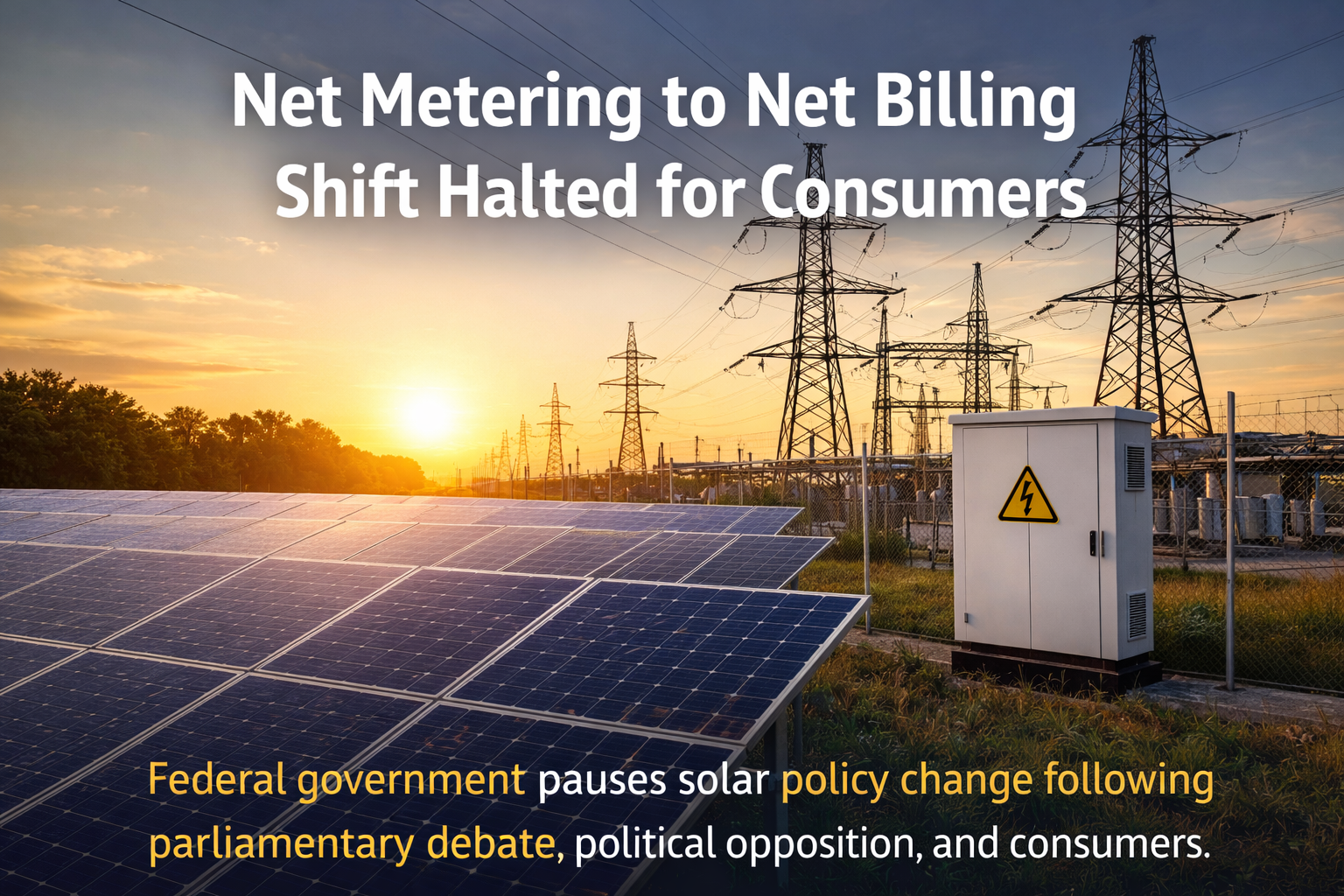Net metering to net billing shift halted for consumers as government pauses solar policy change