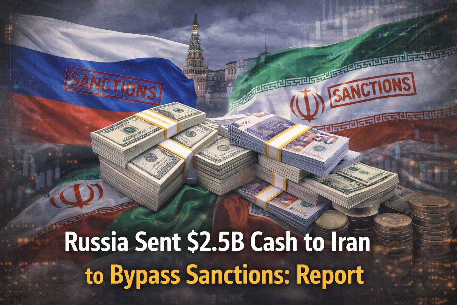 Russia sent $2.5B cash to Iran to bypass sanctions, report claims covert currency transfers