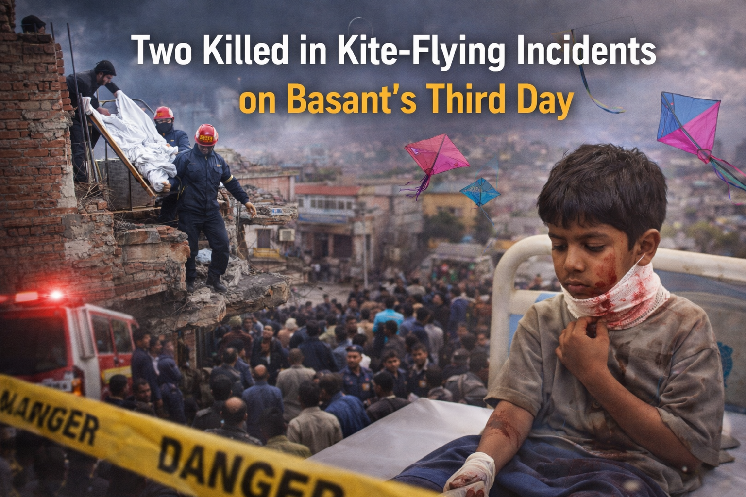 Two killed in kite-flying incidents on Basant’s third day as rooftop falls and string injuries reported in Lahore