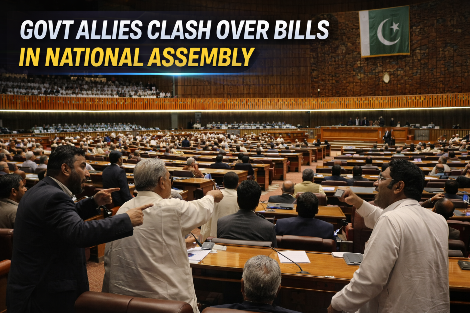 Government allies clash during debate on bills in Pakistan National Assembly
