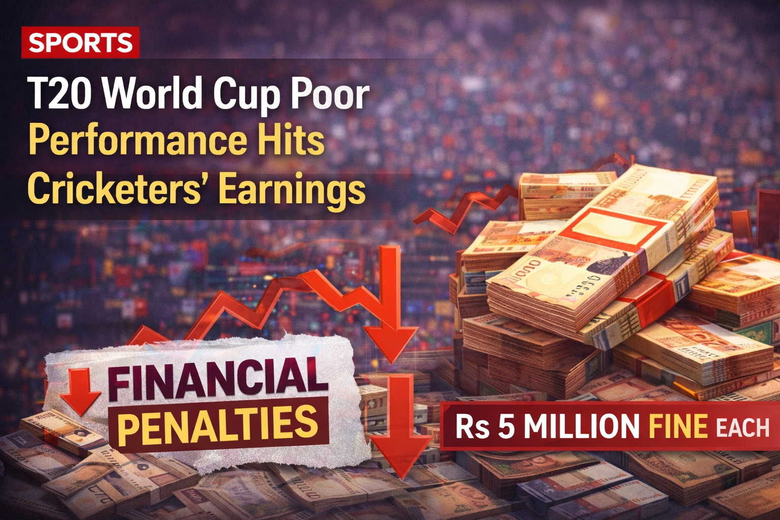 Pakistan cricketers face financial penalties after poor T20 World Cup performance