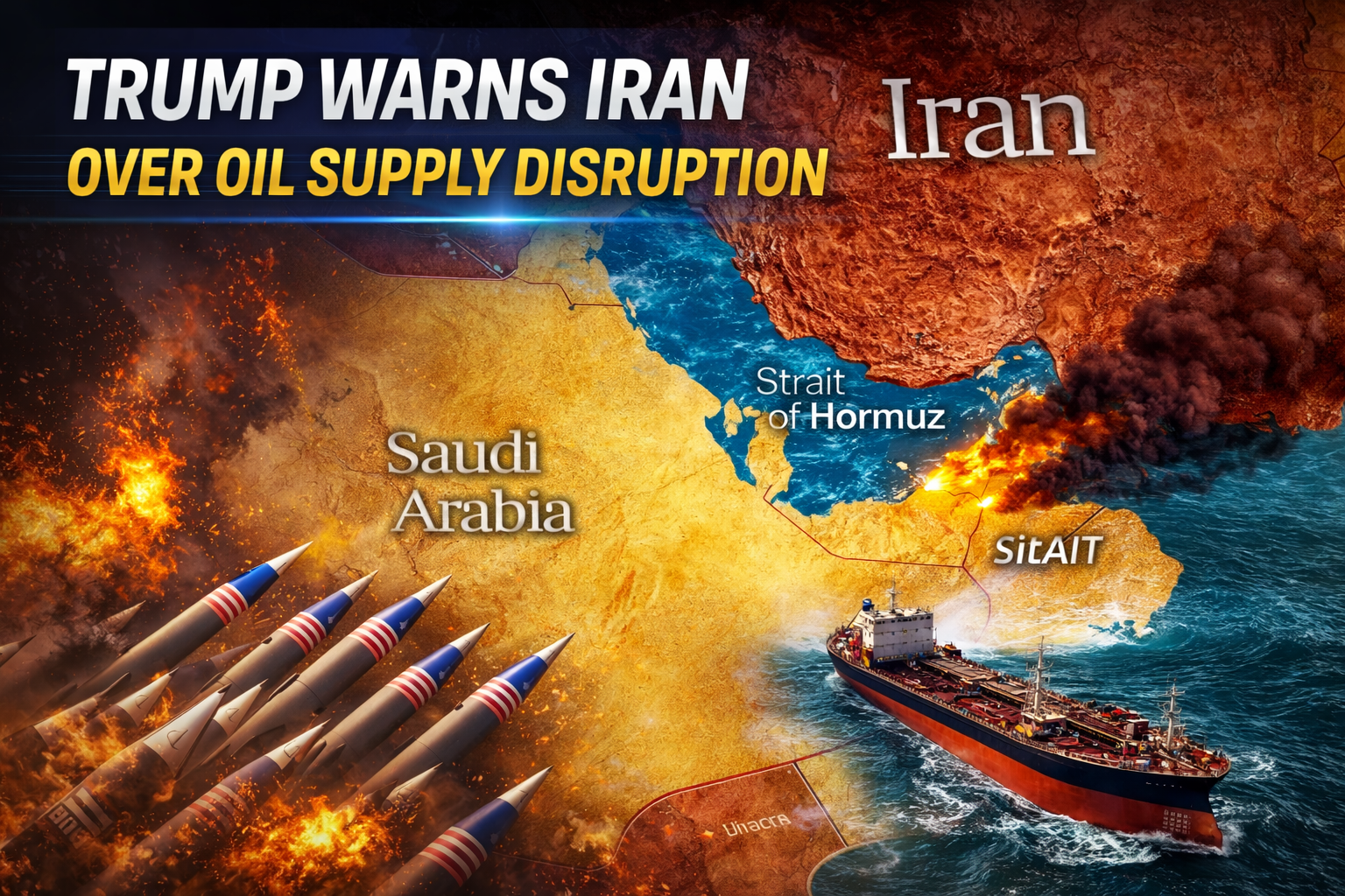 Trump warns Iran over potential disruption of global oil supply during Middle East conflict