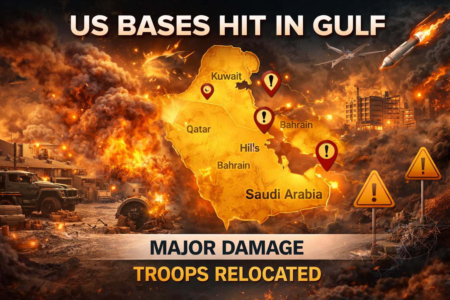 US bases damage Gulf relocation