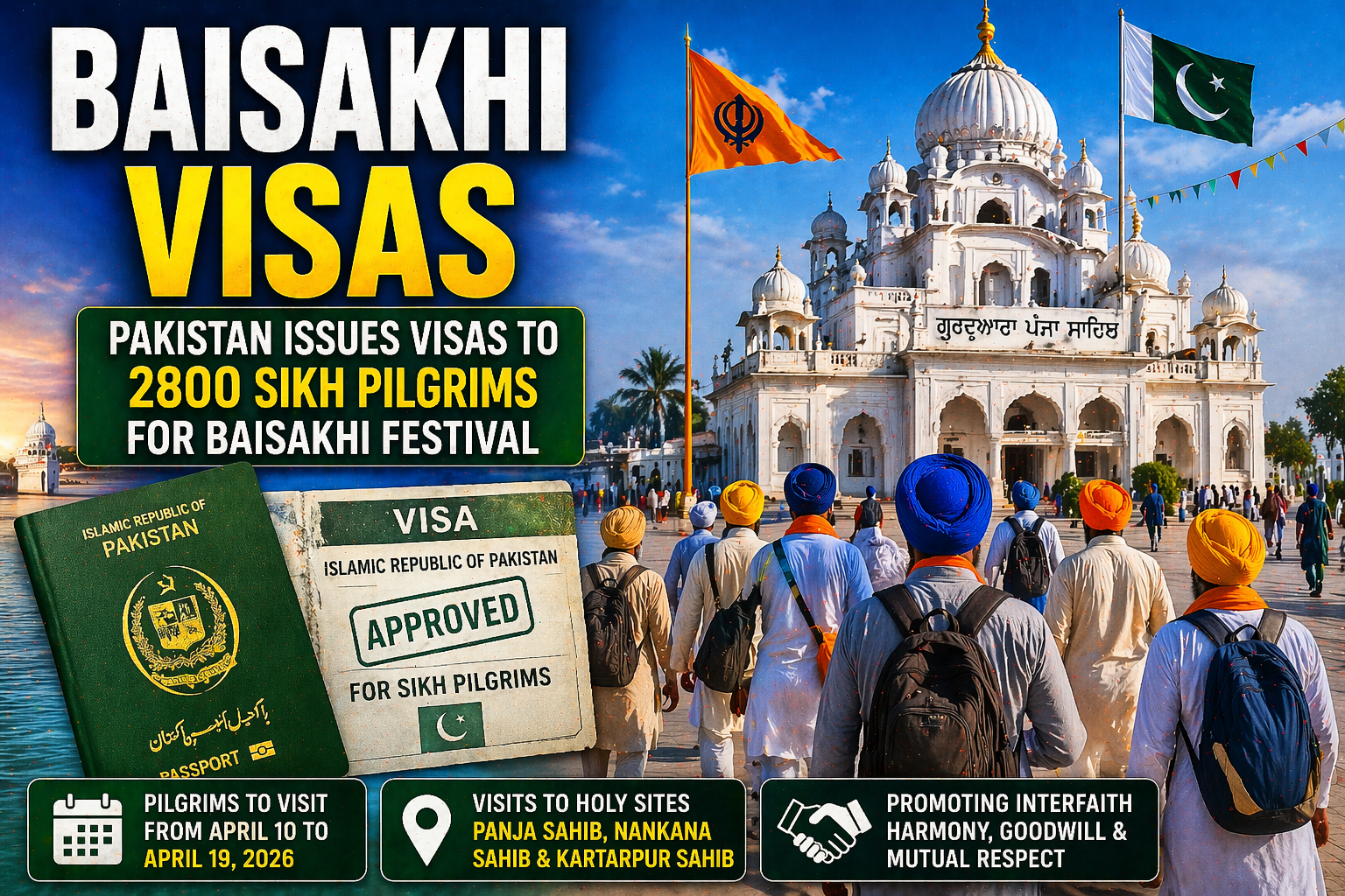 Baisakhi Pakistan visas Sikh pilgrims visit news