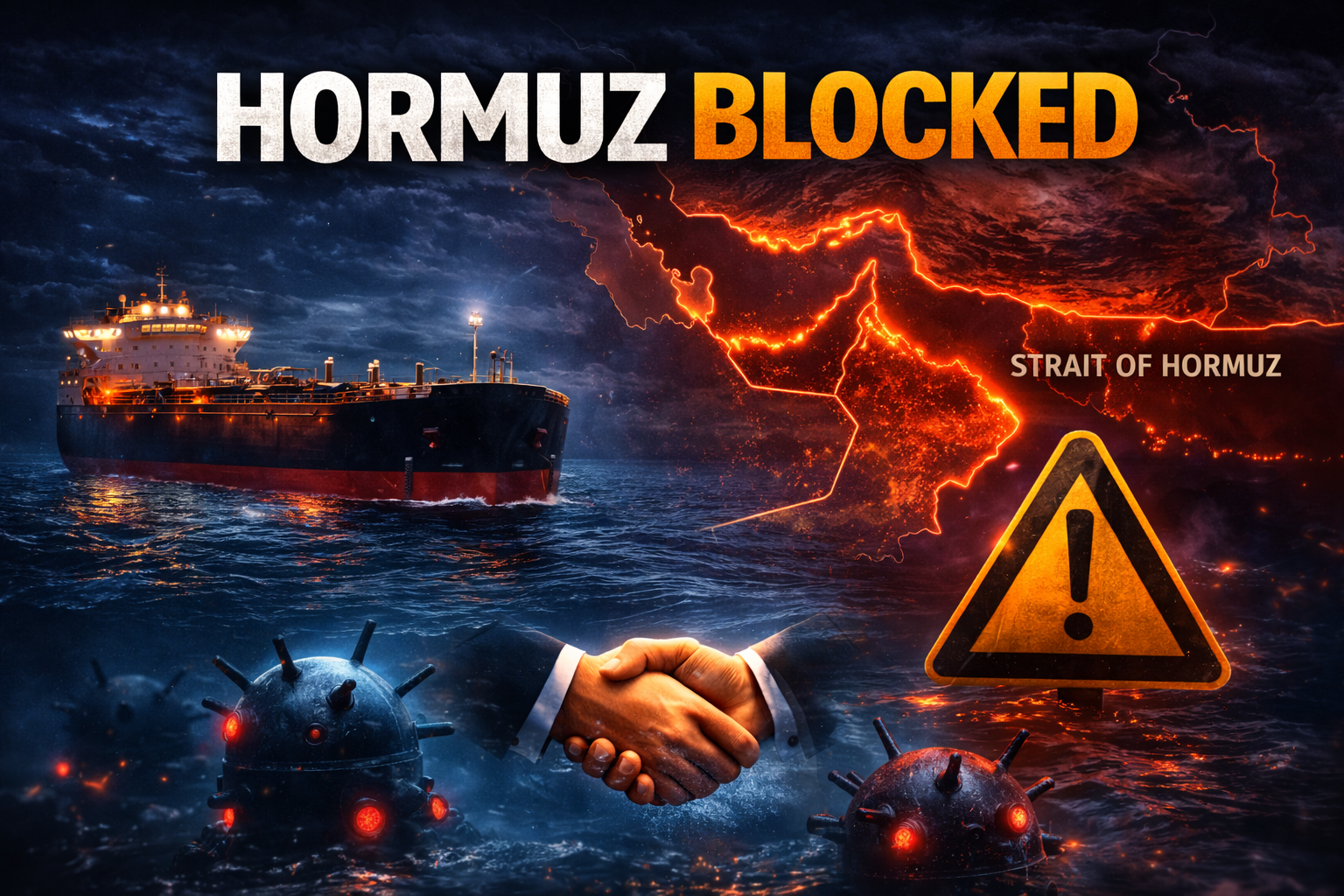 Hormuz shipping delay due to underwater mine clearance