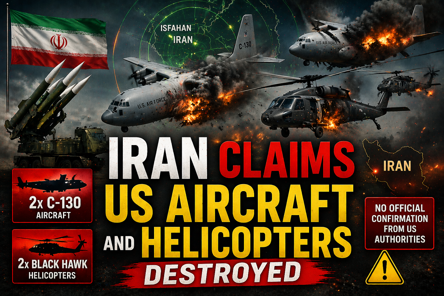 Iran claims US aircraft destroyed unverified report