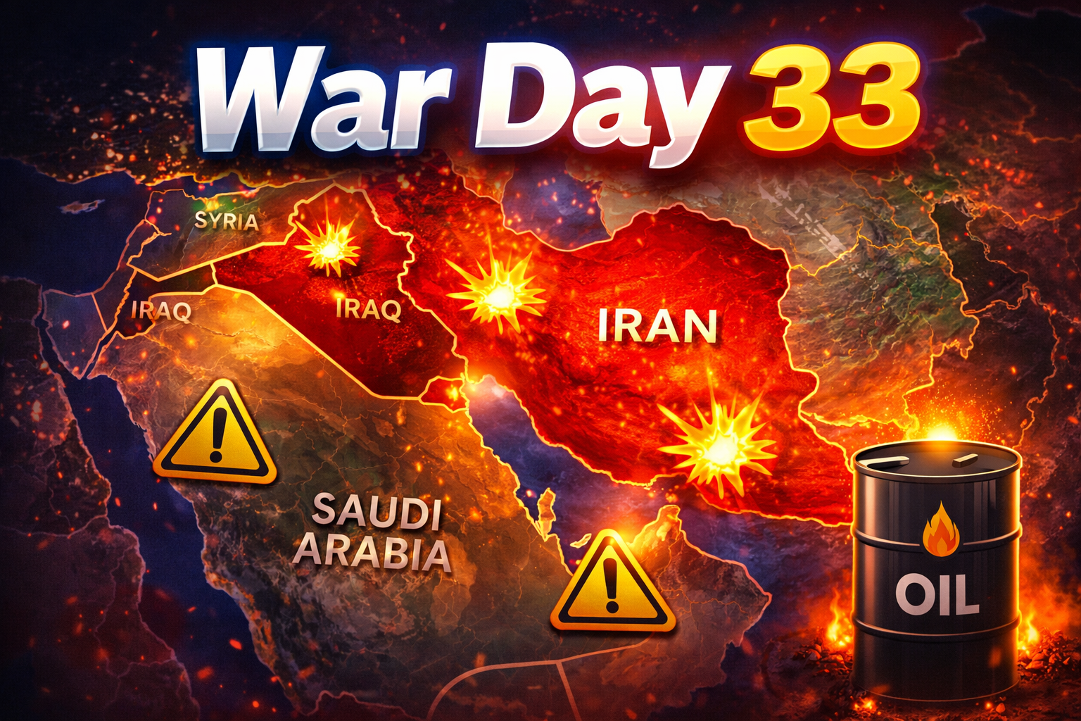 Iran war day 33 escalation and regional tensions