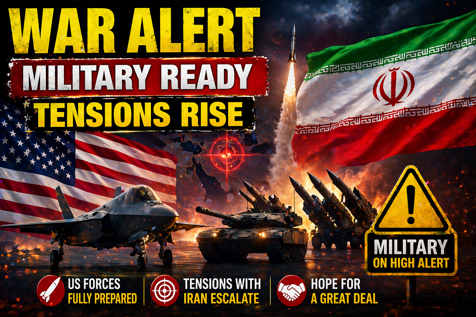 US Iran tensions military warning and diplomacy