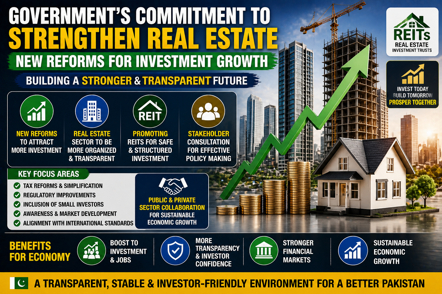 Pakistan real estate reforms investment boost plan