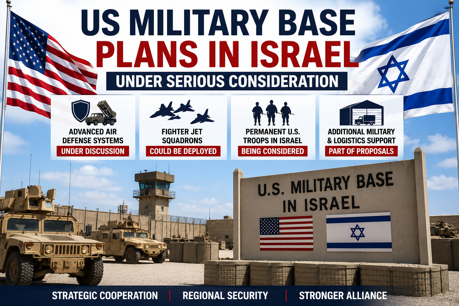 US military base discussions and defense cooperation with Israel