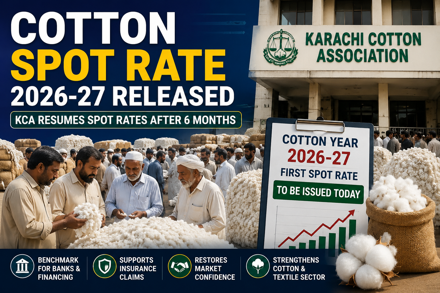Cotton traders and textile industry react as KCA resumes cotton spot rate publication for 2026-27.
