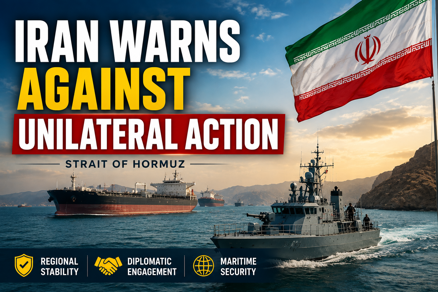 Iran Strait of Hormuz Warning issued by Foreign Minister Abbas Araghchi emphasizing diplomacy and regional stability.