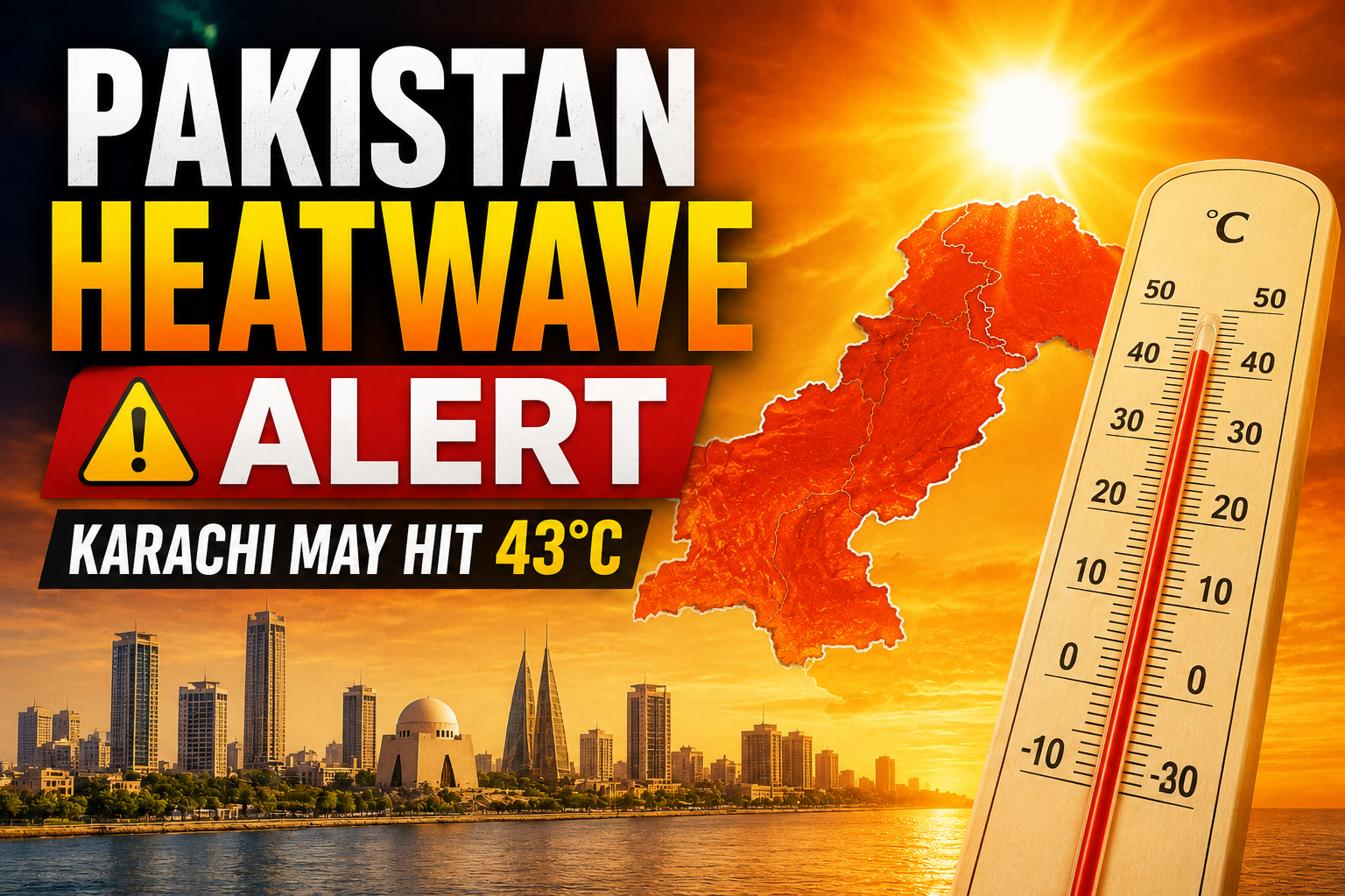 Pakistan heatwave alert as Karachi temperature may reach 43 degrees Celsius