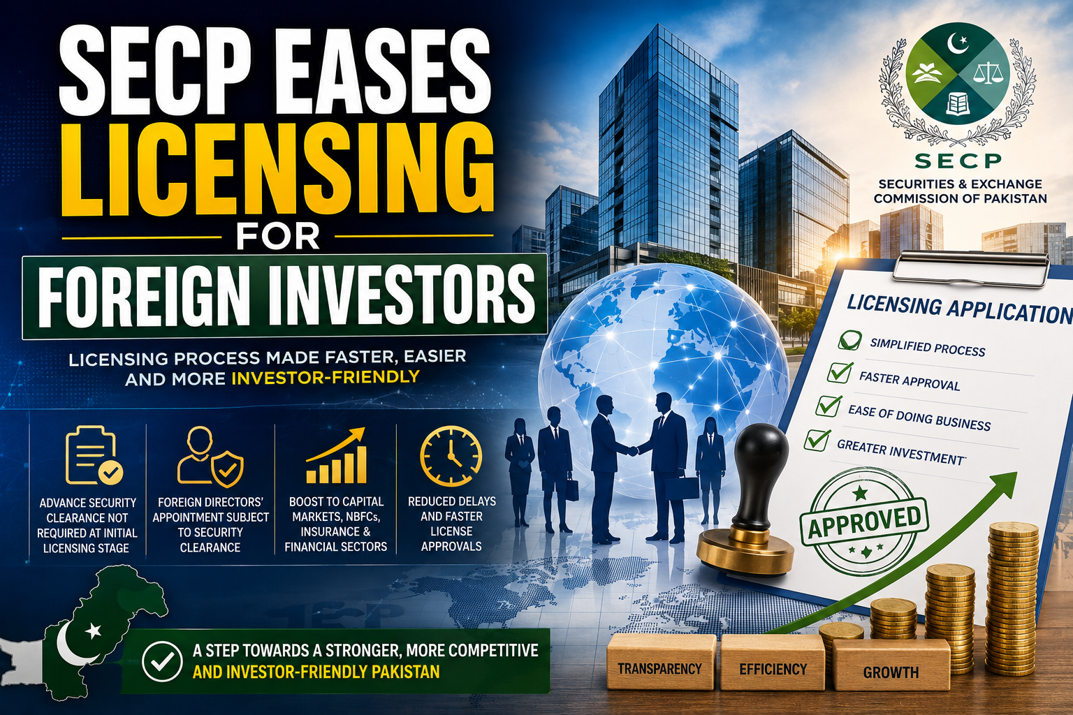 SECP announces simplified licensing procedures for companies with foreign sponsors and directors.