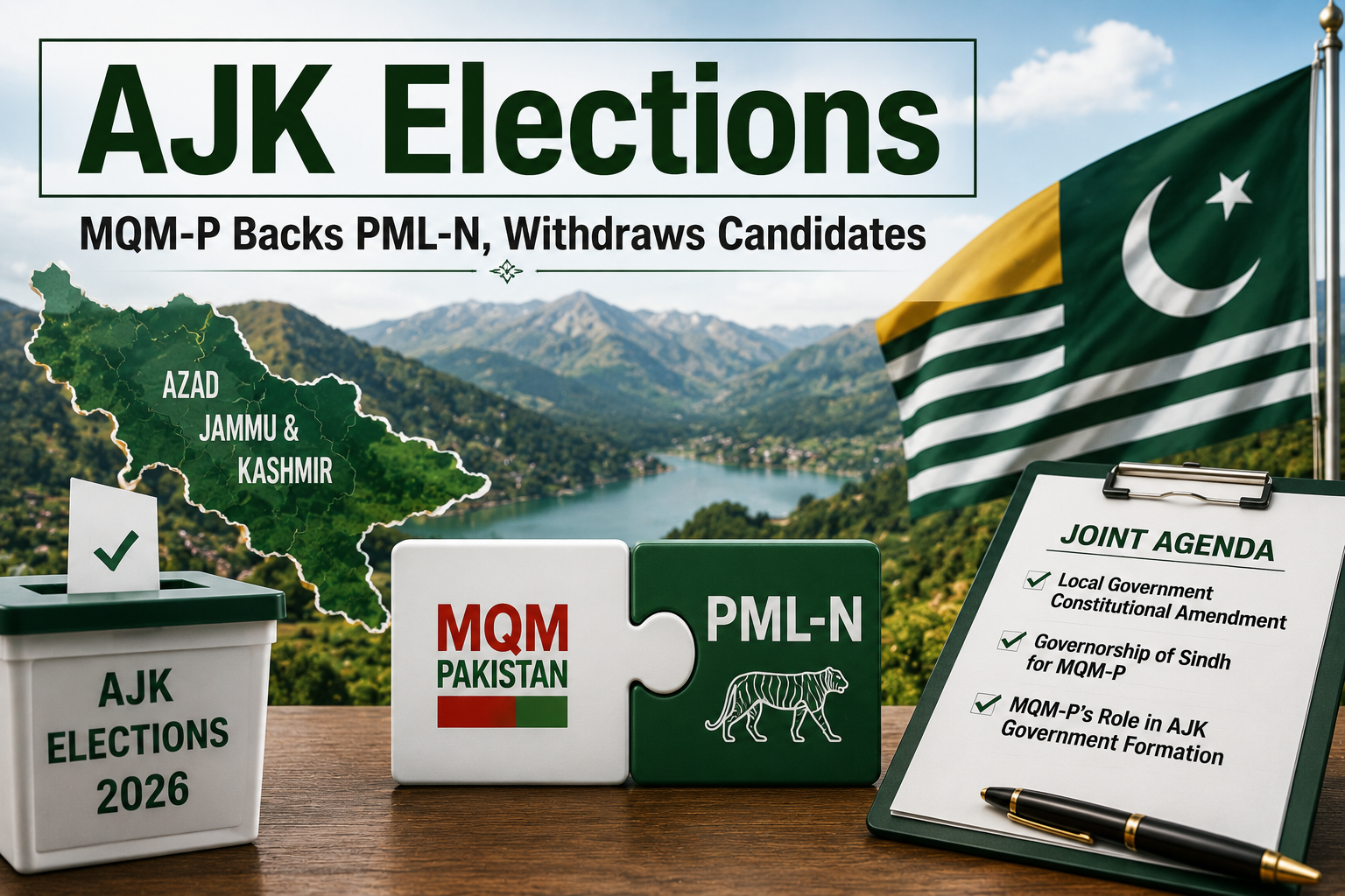 AJK Elections cooperation meeting as MQM-P announces support for PML-N and withdraws its candidates ahead of the Azad Kashmir polls.