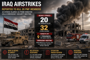 Iraq Airstrikes Reported to Kill 20 PMF Members