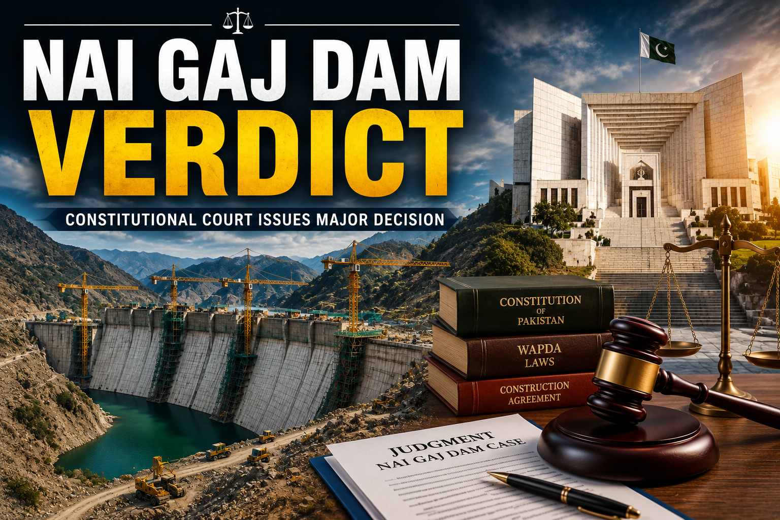 Nai Gaj Dam Case judgment issued by Pakistan's Federal Constitutional Court regarding the dam construction project.