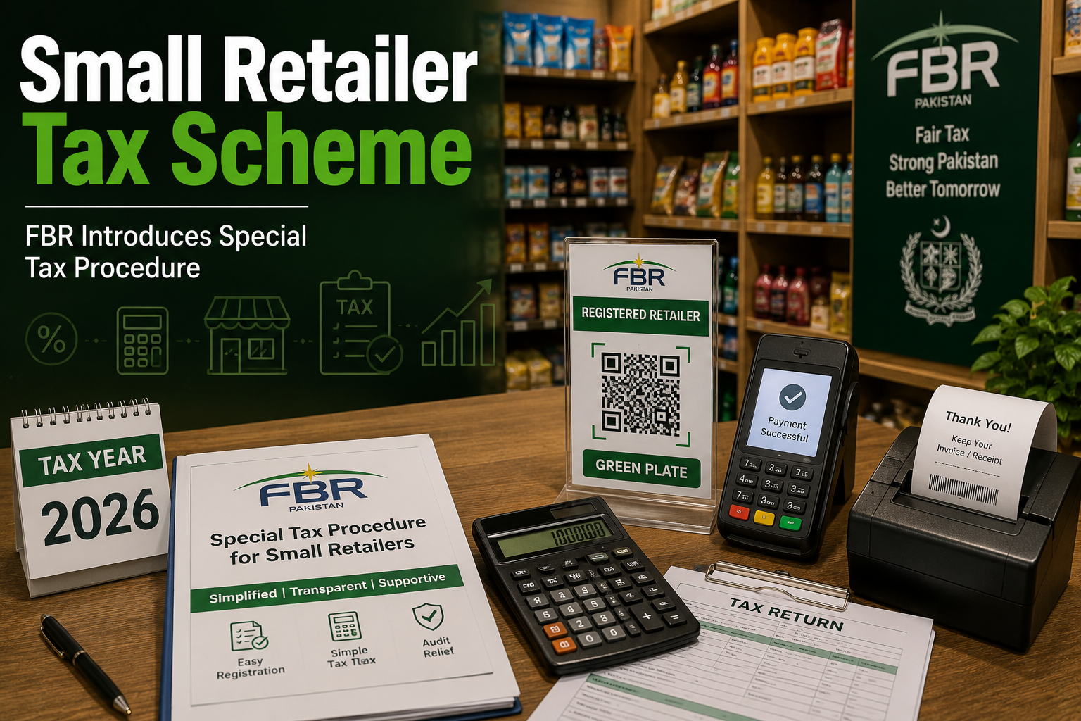Small Retailer Tax Scheme introduced by FBR offers eligible individual retailers a simplified tax procedure for Tax Year 2026.